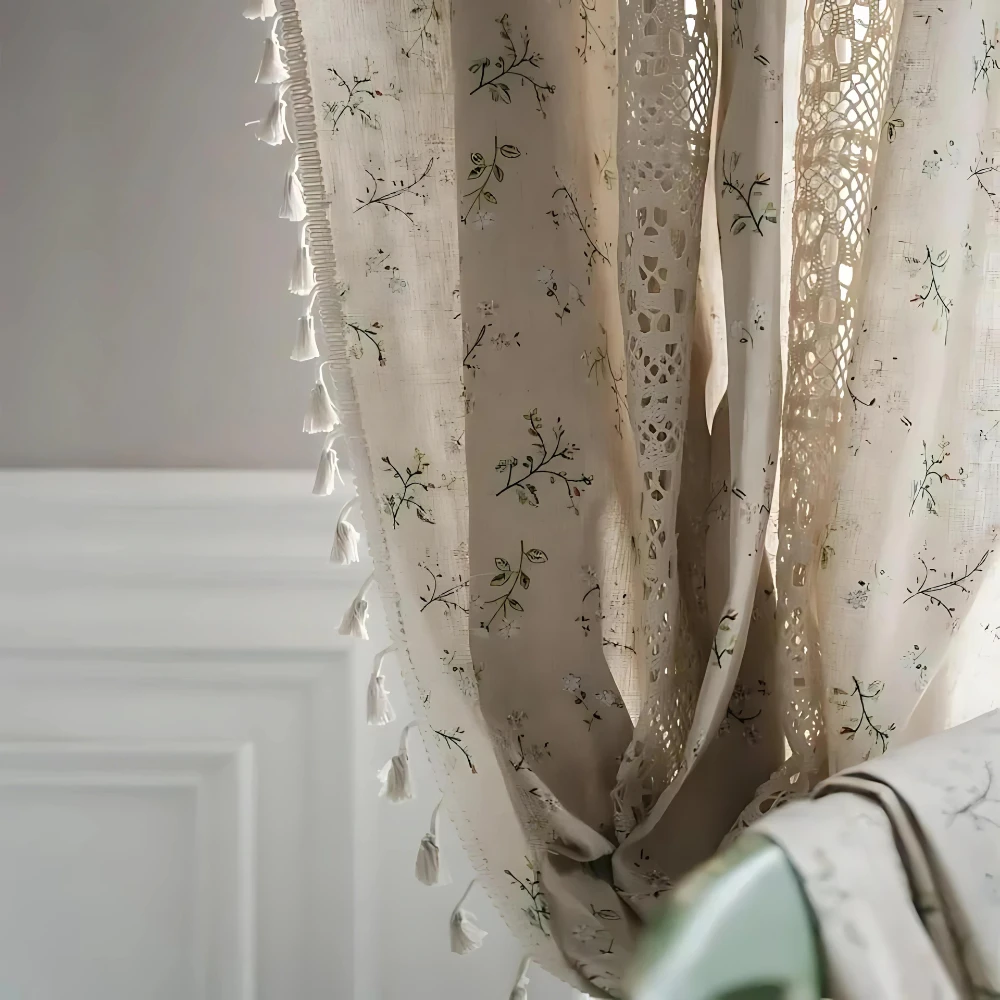 Whimsical Meadow Lace Curtain by Casa & Beyond