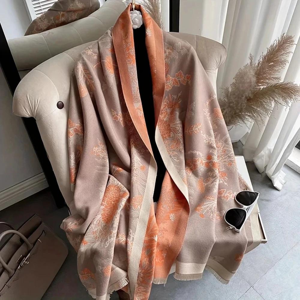 Nuvé Floral Soft Double Sided Scarf by Casa & Beyond