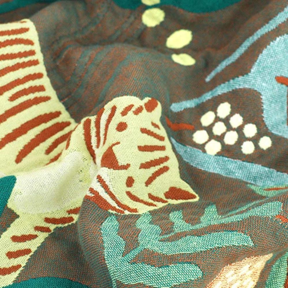 Tiger's Lair Reversible Blanket by Casa & Beyond