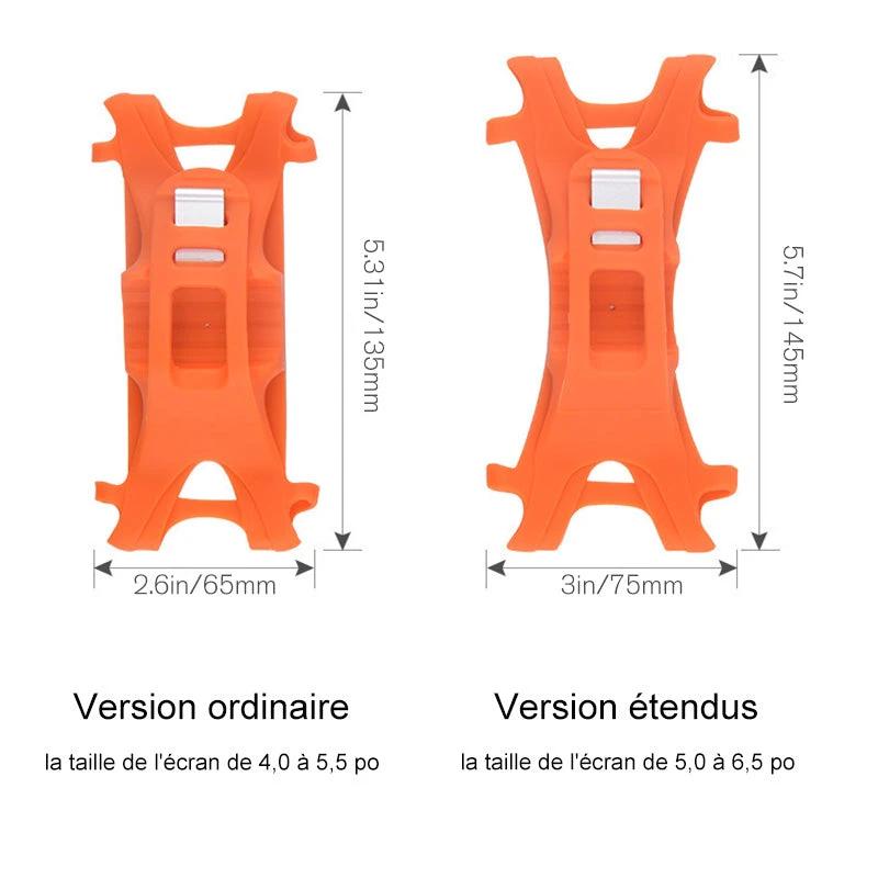 Universal silicone phone holder for the bicycle, non-slip, adjustable by Bowlift