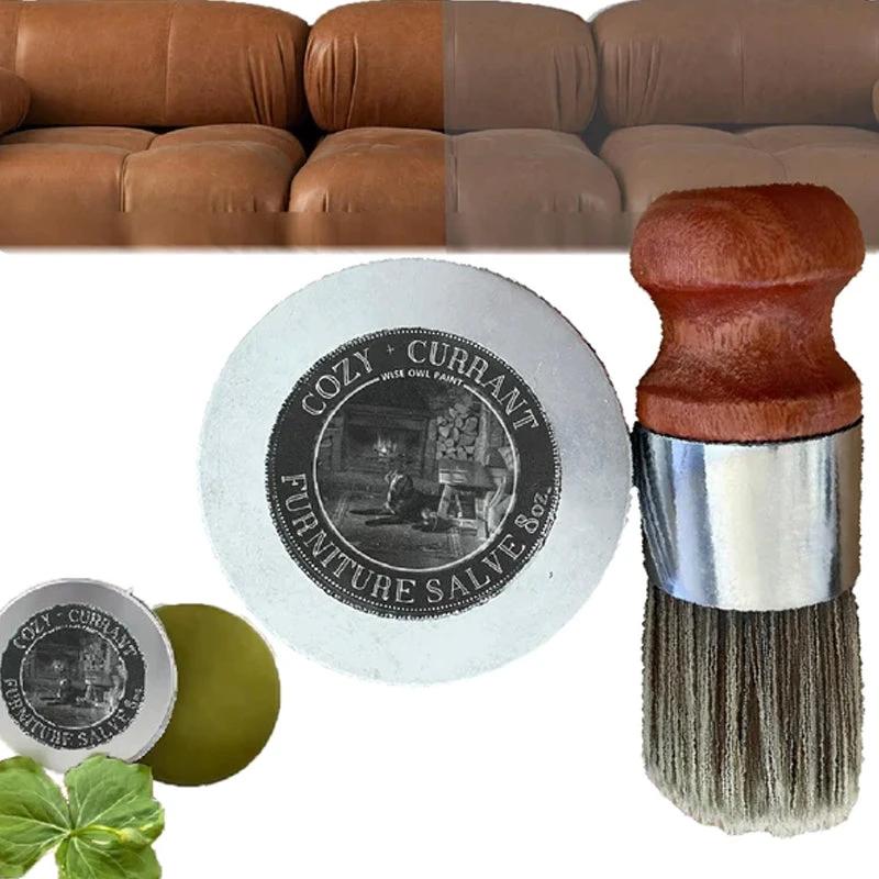 Furniture care balm and brush by Bowlift