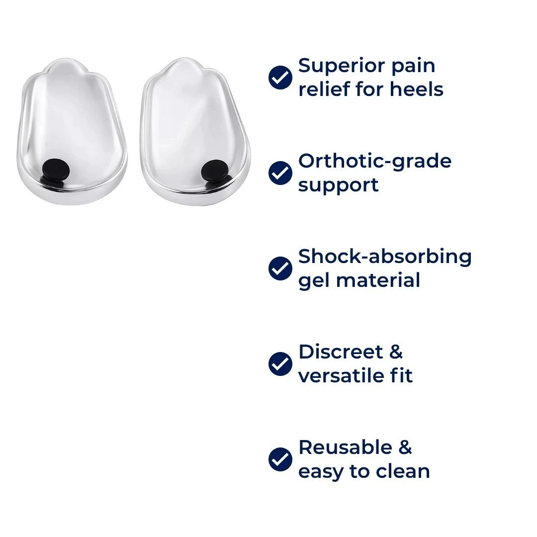 HeelGuard | Silicone Gel Heel Pads – Heel Pain Relief – Shock-Absorbing Cushion – Orthotic Support for Daily Comfort Bowlift by Bowlift