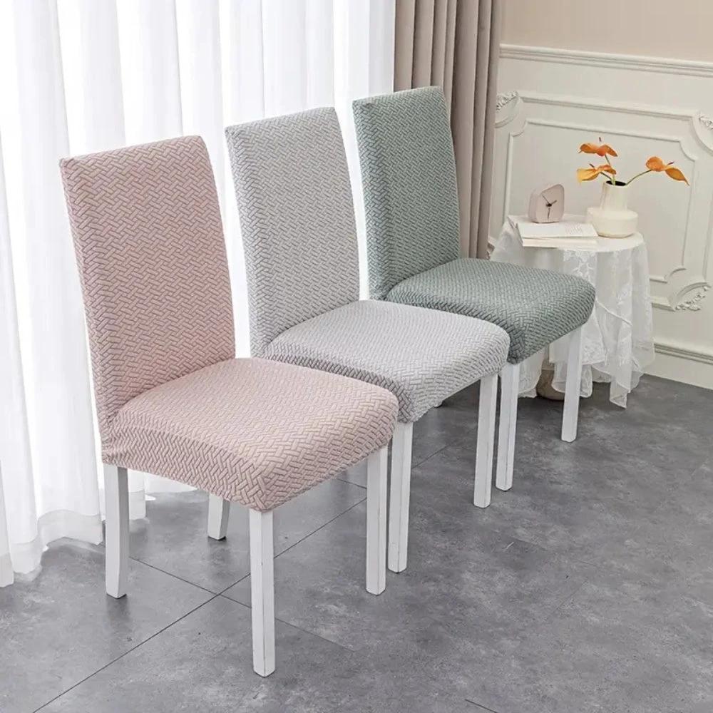 Sylva Jacquard Velvet Stretch Dining Chair Cover by Casa & Beyond