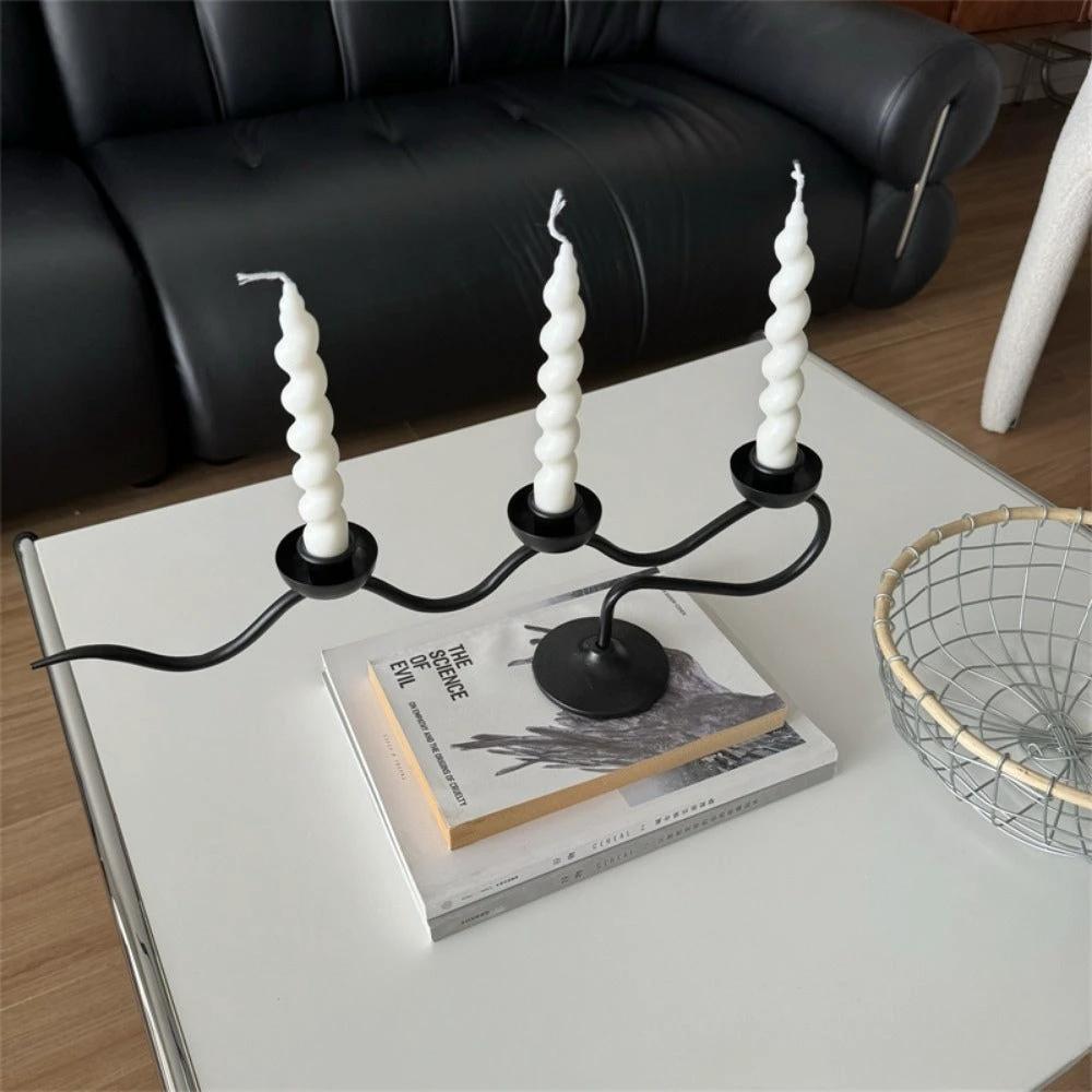Tri Iron Twisted Candle Holder by Casa & Beyond