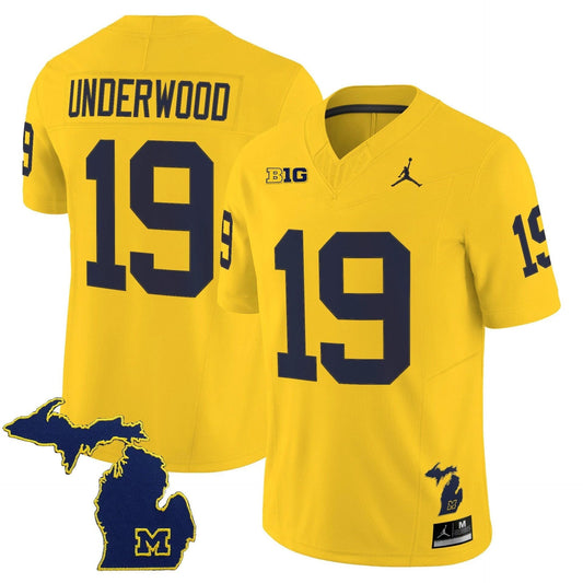 Bryce Underwood Jersey #19 Michigan Wolverines 2025 Limited V2 Stitched Maize by My Store NCAA Football Jerseys