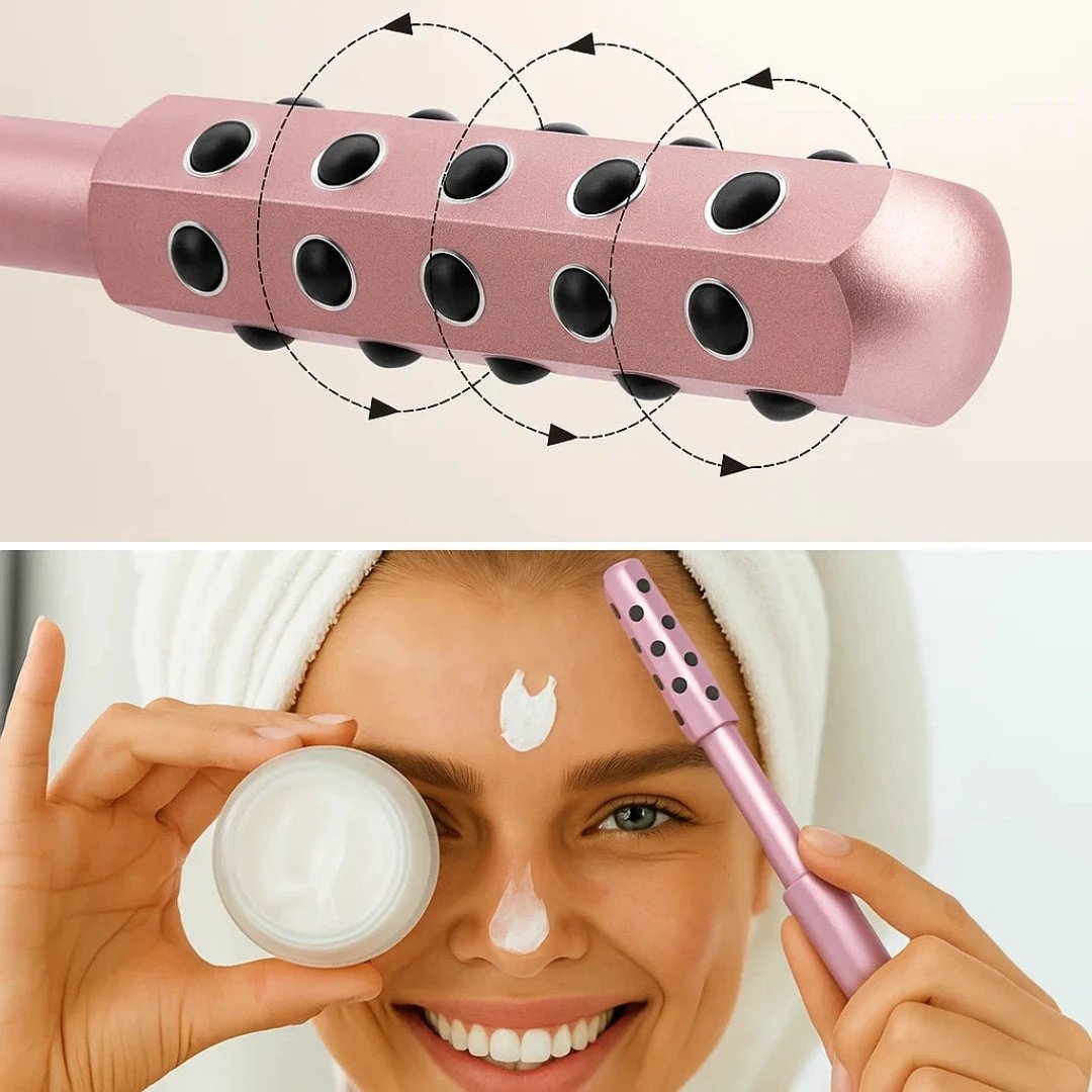 Depuff & Lift Skin – Smooth Metal Cooling Design – Boost Circulation & Glow for Cheeks Neck Face Bowlift by Bowlift