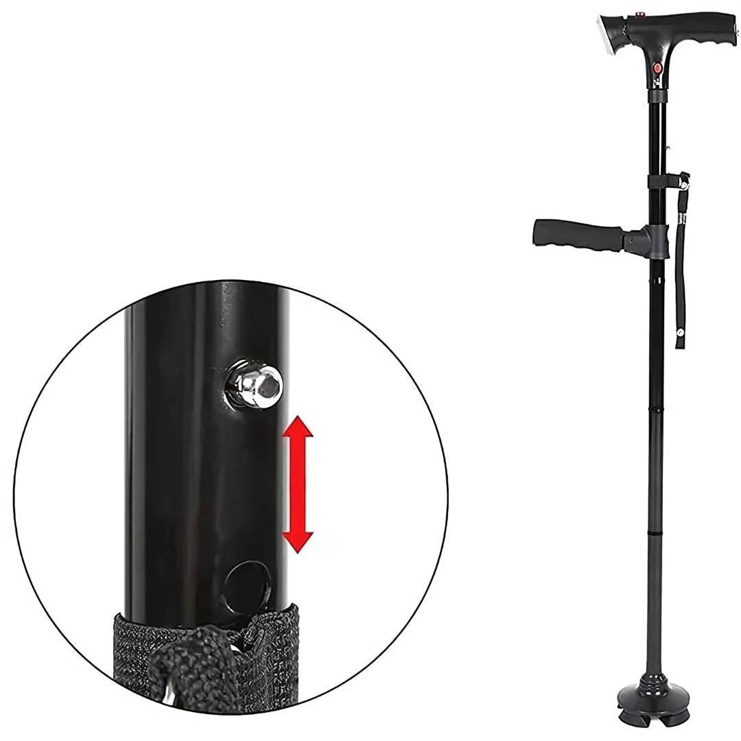 MobilityMate Folding Cane Collapsible Walking Stick | Telescopic Walking Stick - Lightweight Cane - for Seniors and Travellers Bowlift by Bowlift