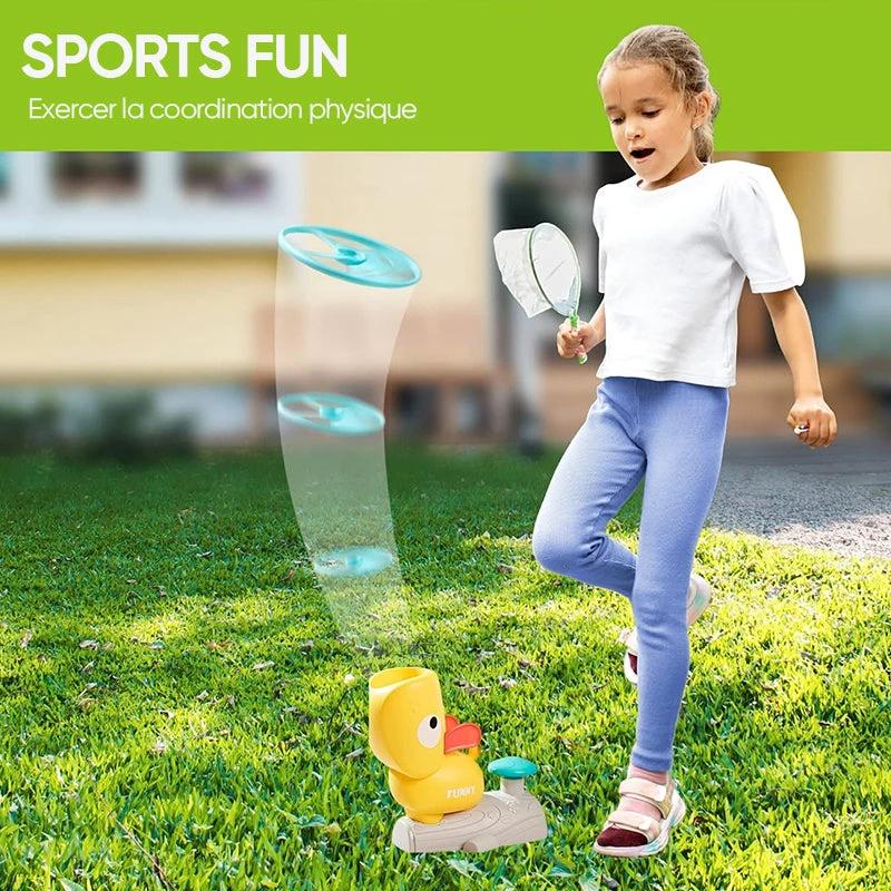 Toy flying ring catapult by Bowlift