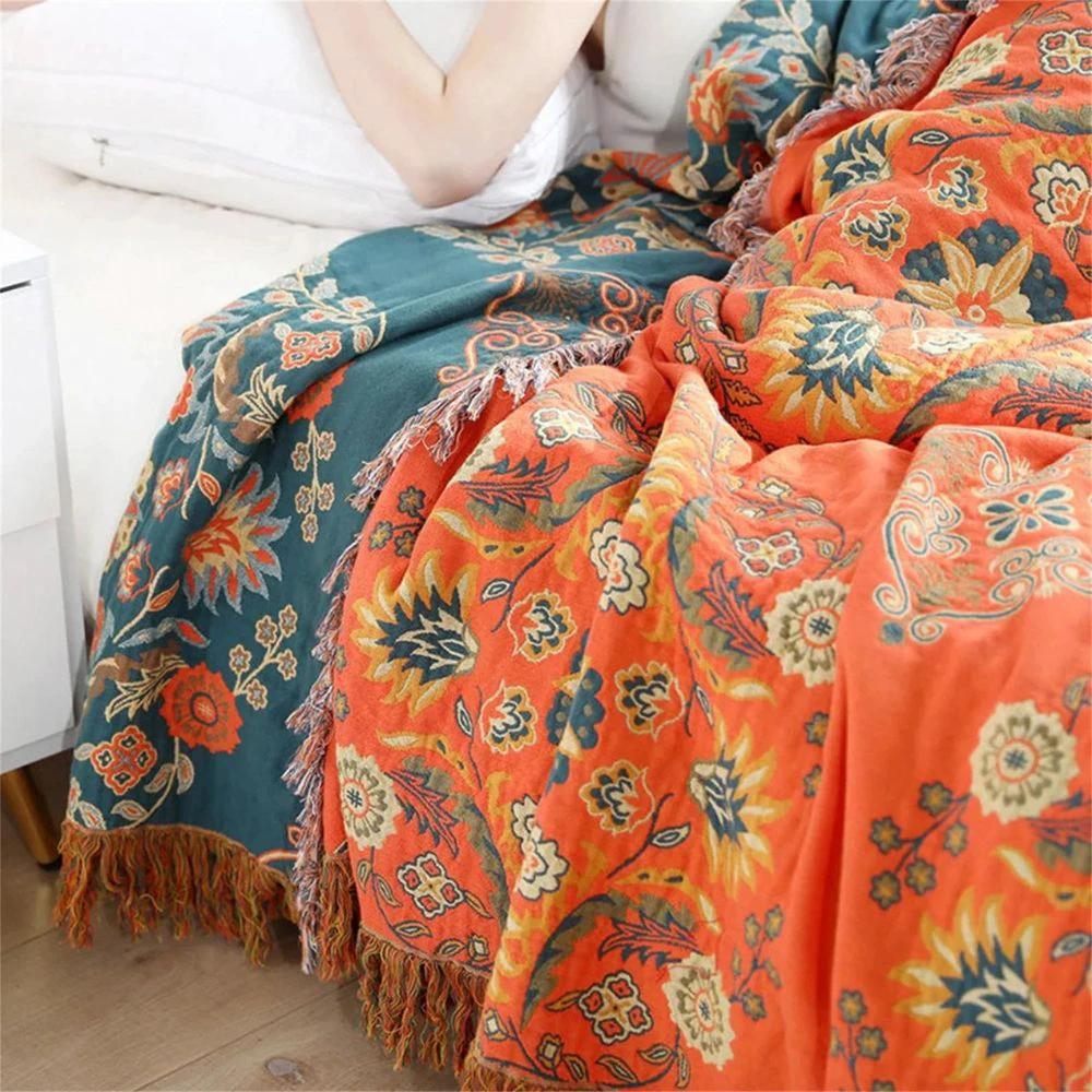 Marigold Reversible Throw Blanket by Casa & Beyond