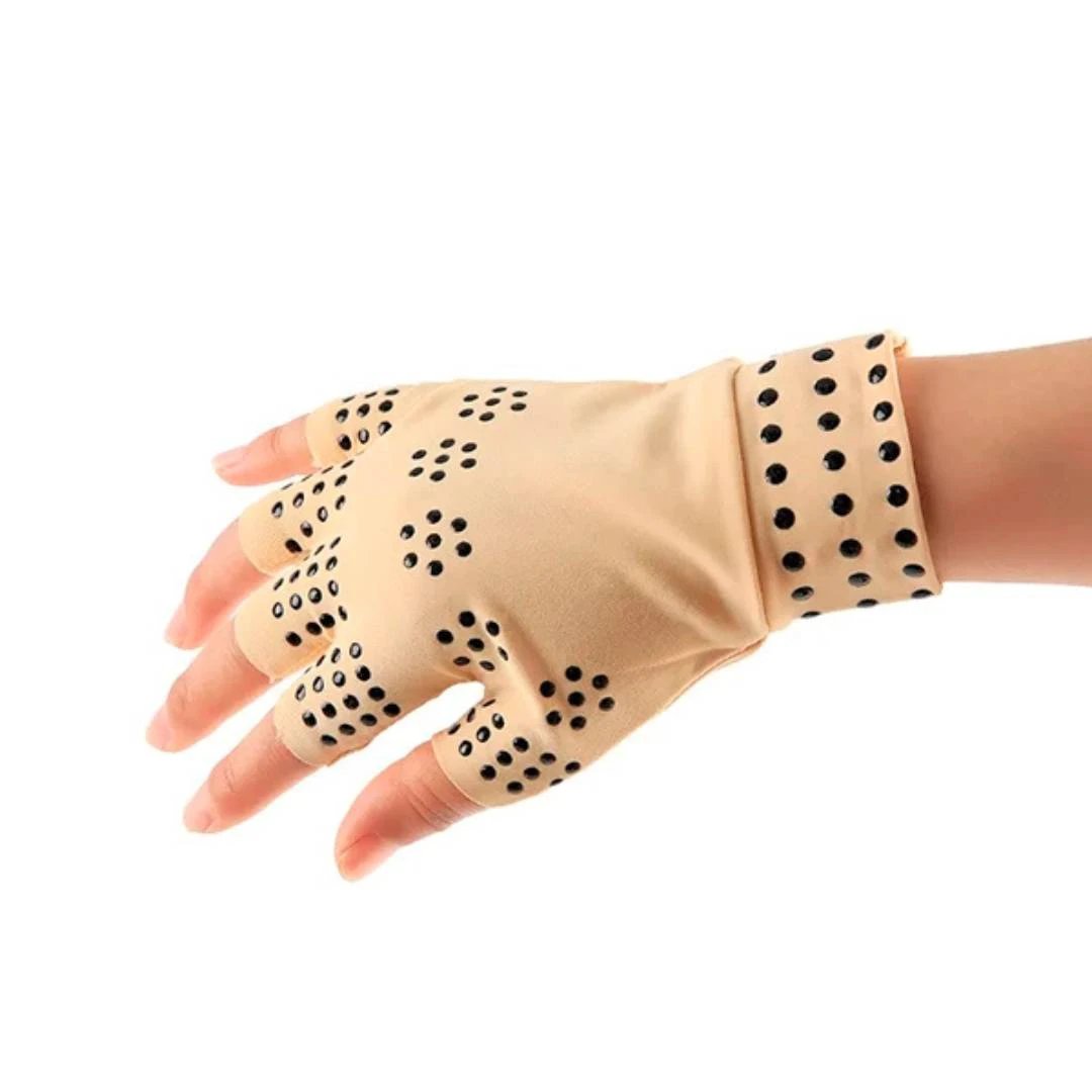 ThermaFlex Fingerless Arthritis Gloves | Magnetic Compression Gloves for Arthritis Pain Relief - Improved Circulation - Reduced Swelling Bowlift by Bowlift