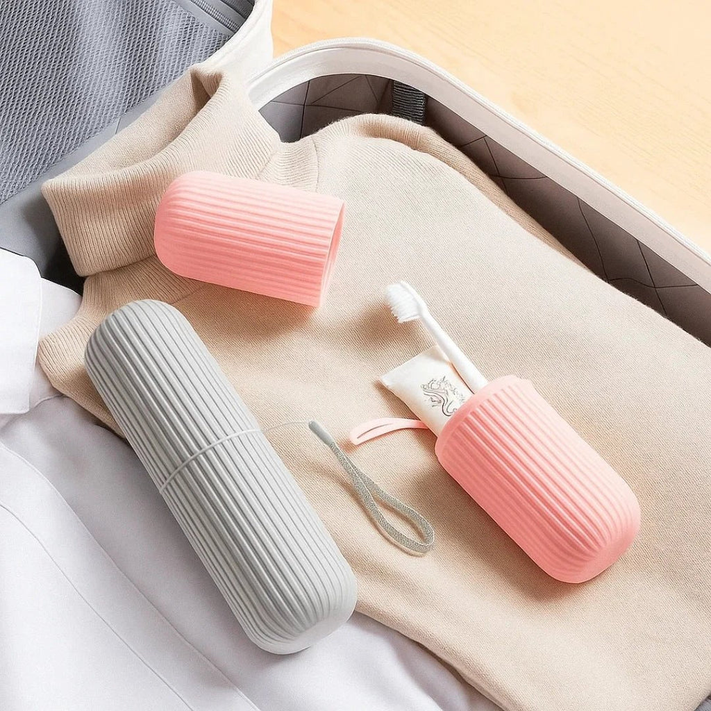 Mouthwash Cup Included – Compact Dust‑proof Design – Hygienic Oral Care for Travel & Holidays Bowlift by Bowlift