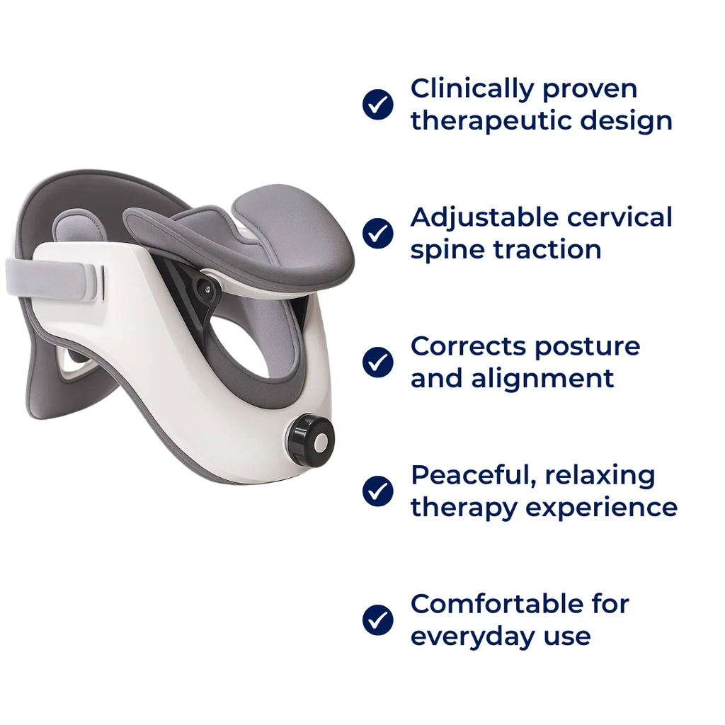 Instant Neck Pain Relief – Adjustable Inflatable Cushion – Improves Posture – Home & Office Use Bowlift by Bowlift