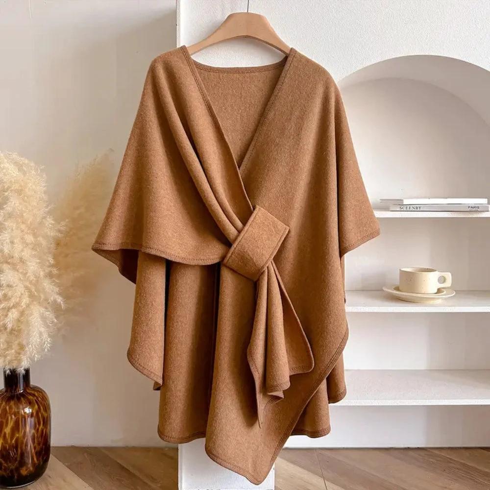 Luxurious Poncho Windproof Shawl Coat by Casa & Beyond