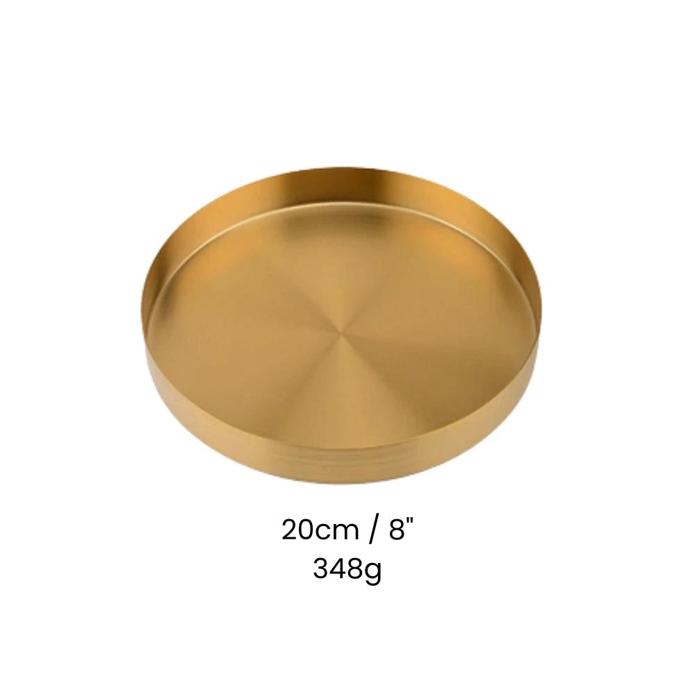 Gold Stainless Steel Tray by Casa & Beyond