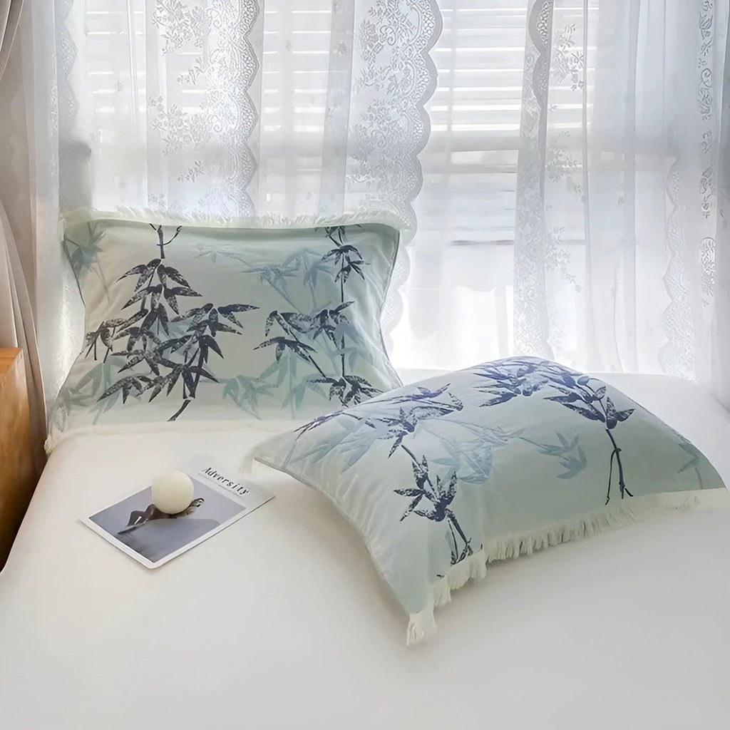 Bamboo Cotton Reversible Jacquard Throw by Casa & Beyond