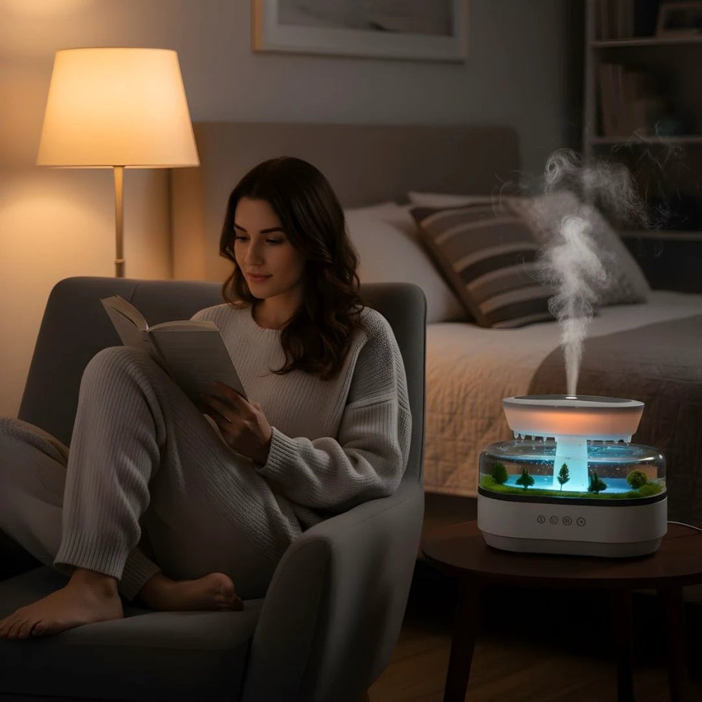 Dry-Air Relief – Quiet LED Night Light – Soothe Skin & Breathing – Calm Relaxing Sleep for Home & Bedroom Bowlift by Bowlift