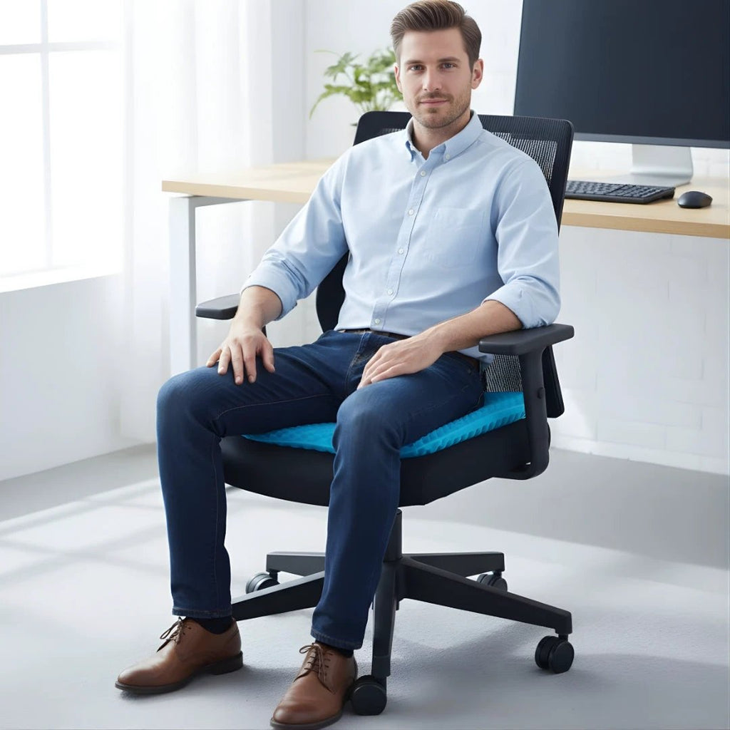 Pressure Relief & Cooling Honeycomb Gel – Posture Support – Office Car Chair Comfort for Long Sitting Bowlift by Bowlift