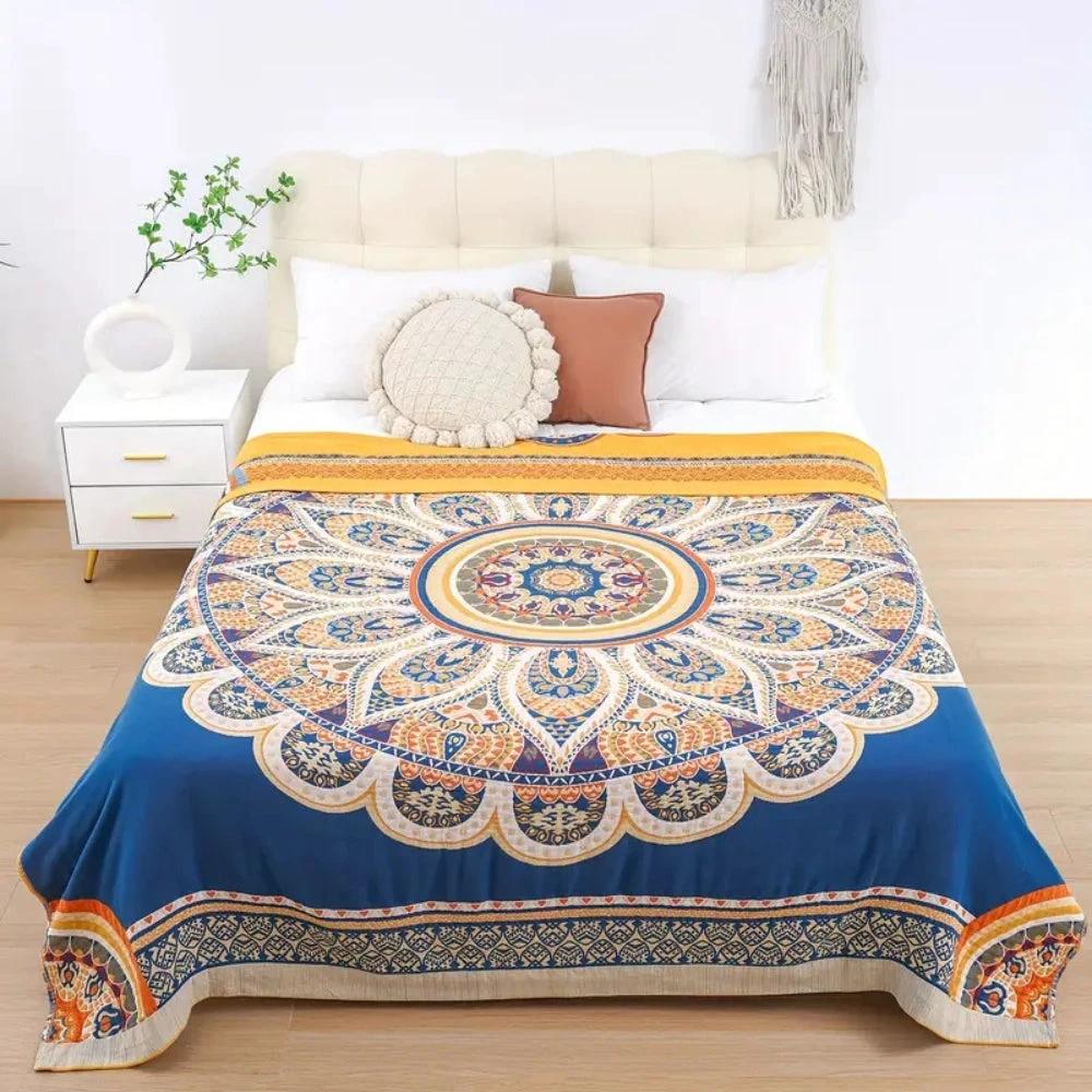 Golden Lotus Comfort Reversible Blanket by Casa & Beyond