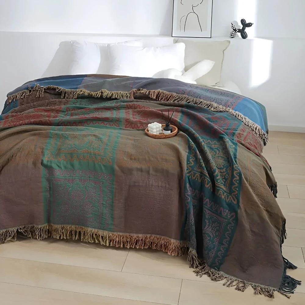 Mandala Tassel Throw Blanket by Casa & Beyond