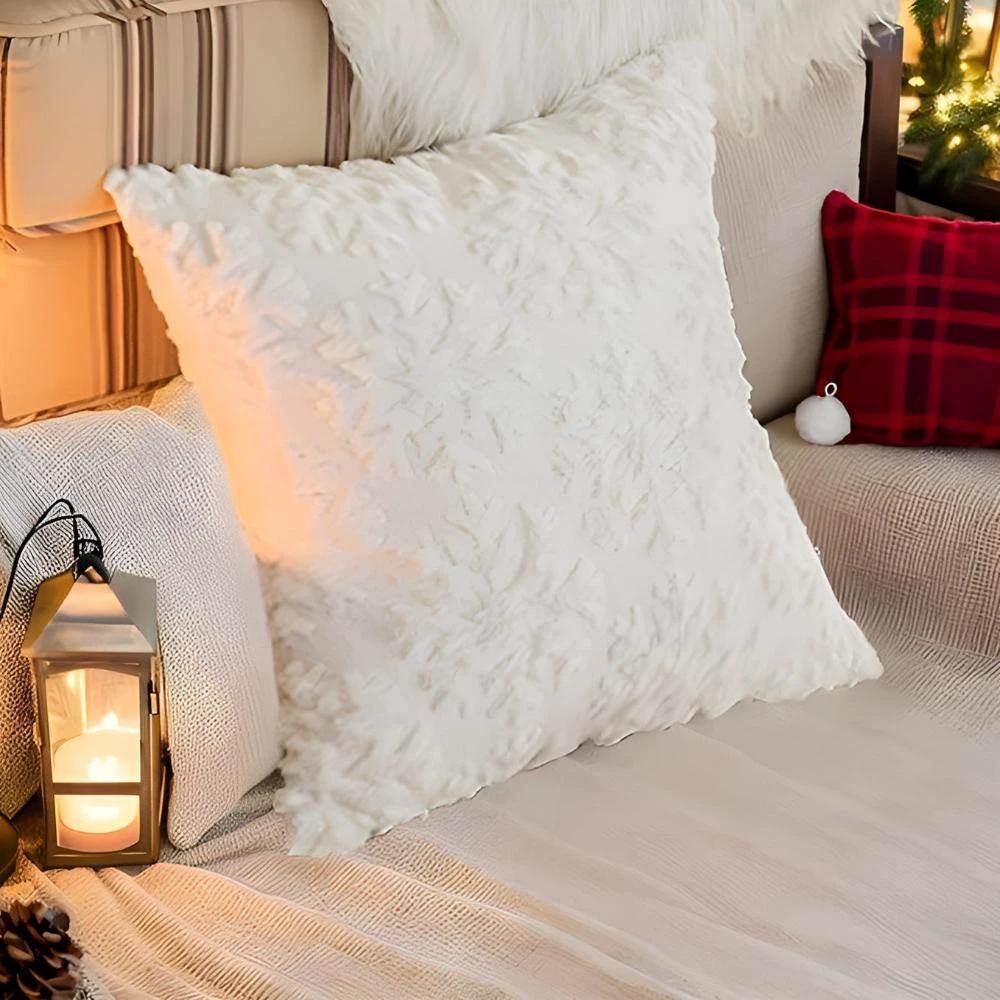 Snowflake Bliss Cushion Covers by Casa & Beyond
