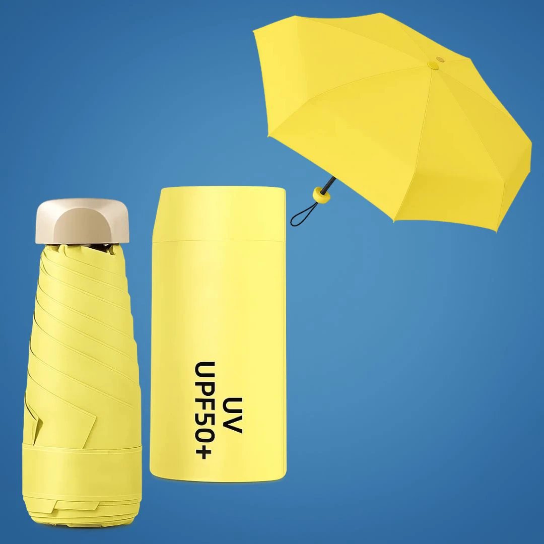 UrbanBrolly | Mini UV Folding Umbrella – UPF 50+ Sun Protection – Water‑Repellent – Lightweight Pocket‑Size Travel Use Bowlift by Bowlift