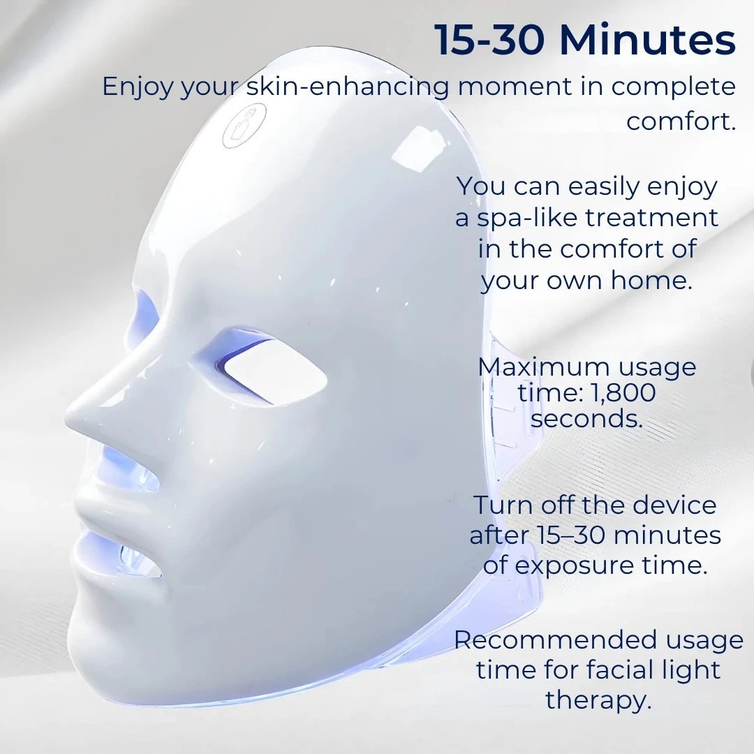 GlowSkin Pro LED Light Therapy Mask | Stimulates Collagen - Reduces Wrinkles - Improves Skin Texture - Soothes Redness Bowlift by Bowlift