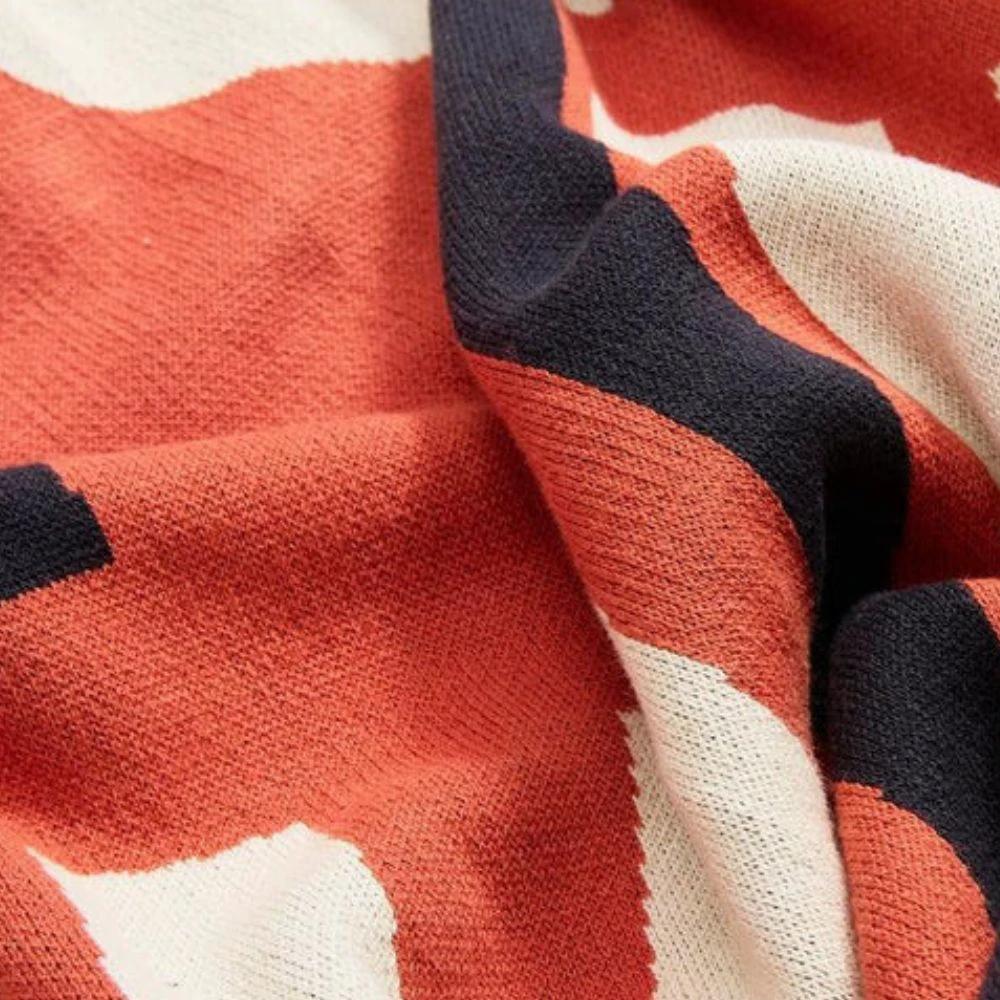 Spring Tulip Floral Knitted Blanket by Casa & Beyond