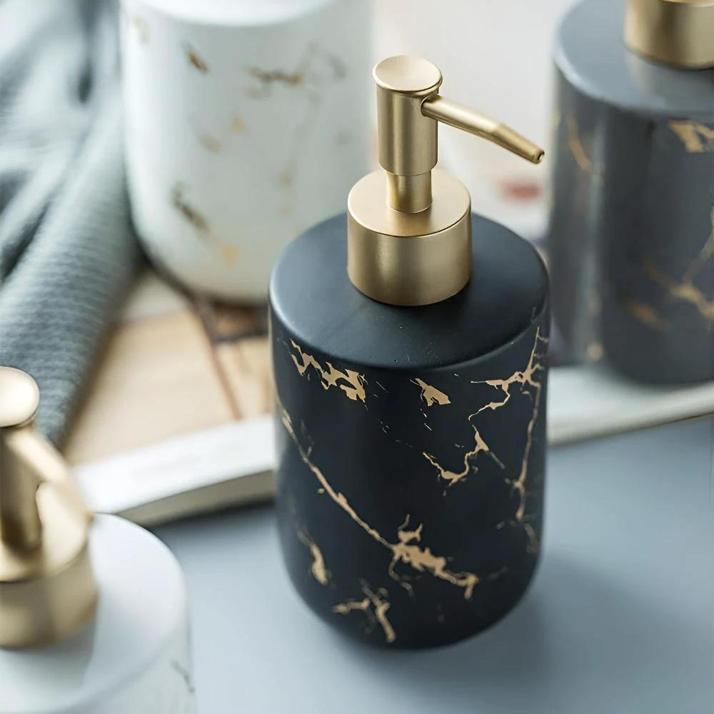 Golden Marble Luxe Dispenser by Casa & Beyond