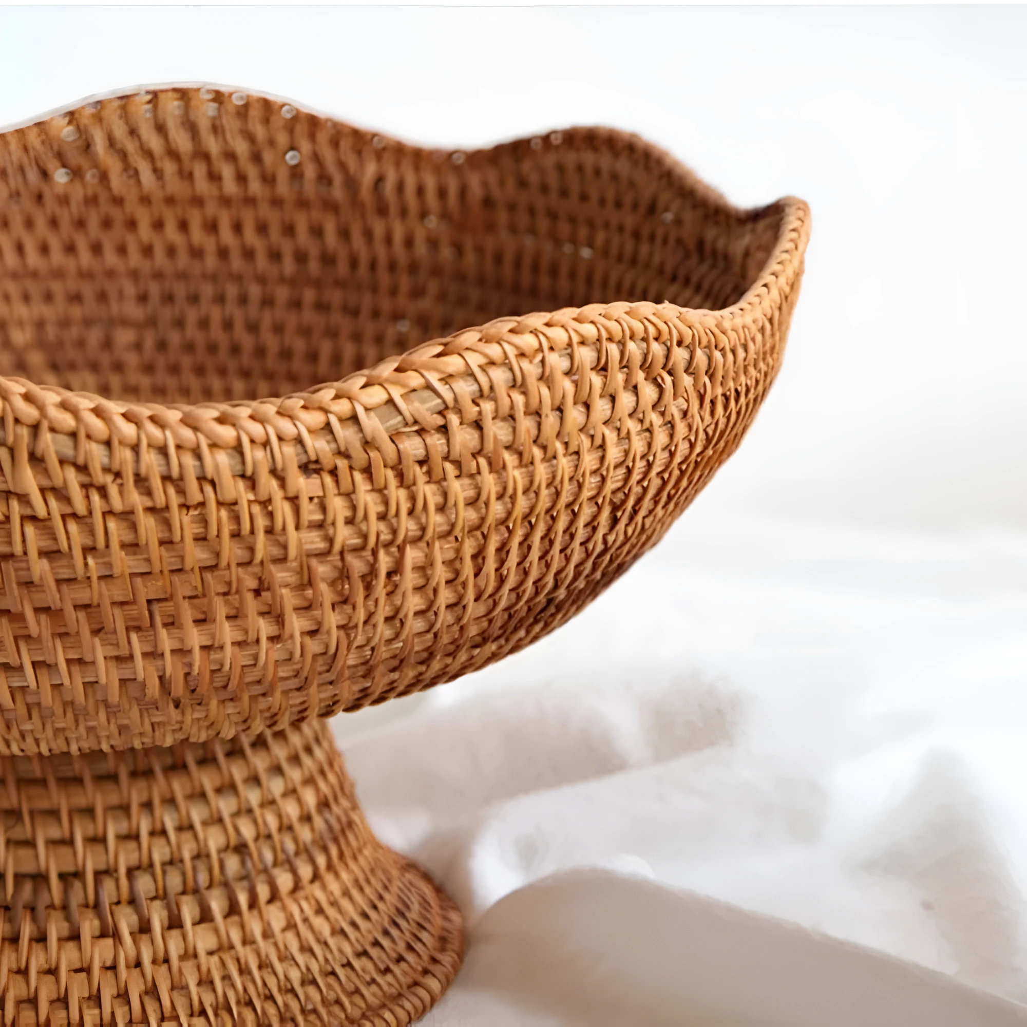 Natural Rattan Handwoven Fruit Basket by Casa & Beyond