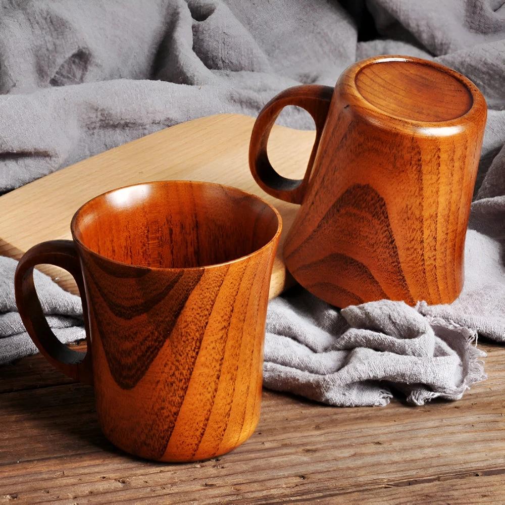 Rustic Japanese Style Wooden Mug by Casa & Beyond