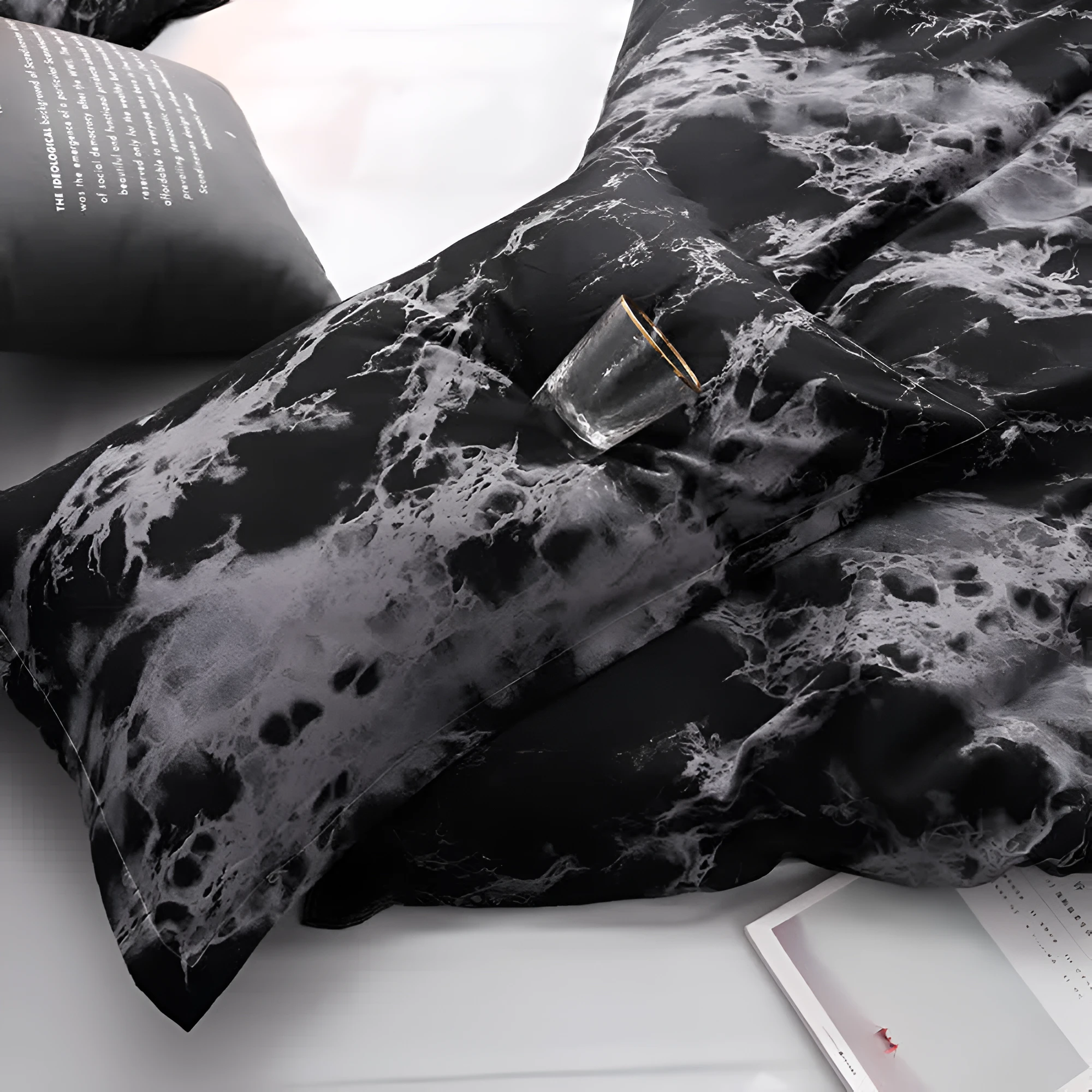 Luxe Black Marble | 3pcs Duvet Cover Sets by Casa & Beyond