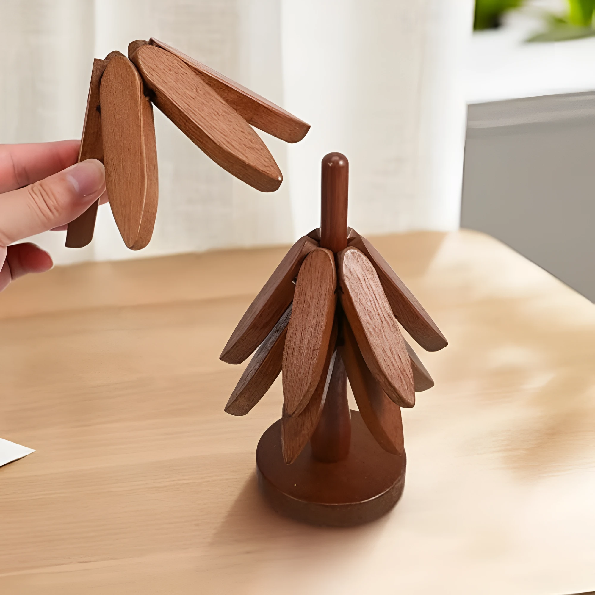 Foldable Wooden Trivets | 3 Pcs Set by Casa & Beyond
