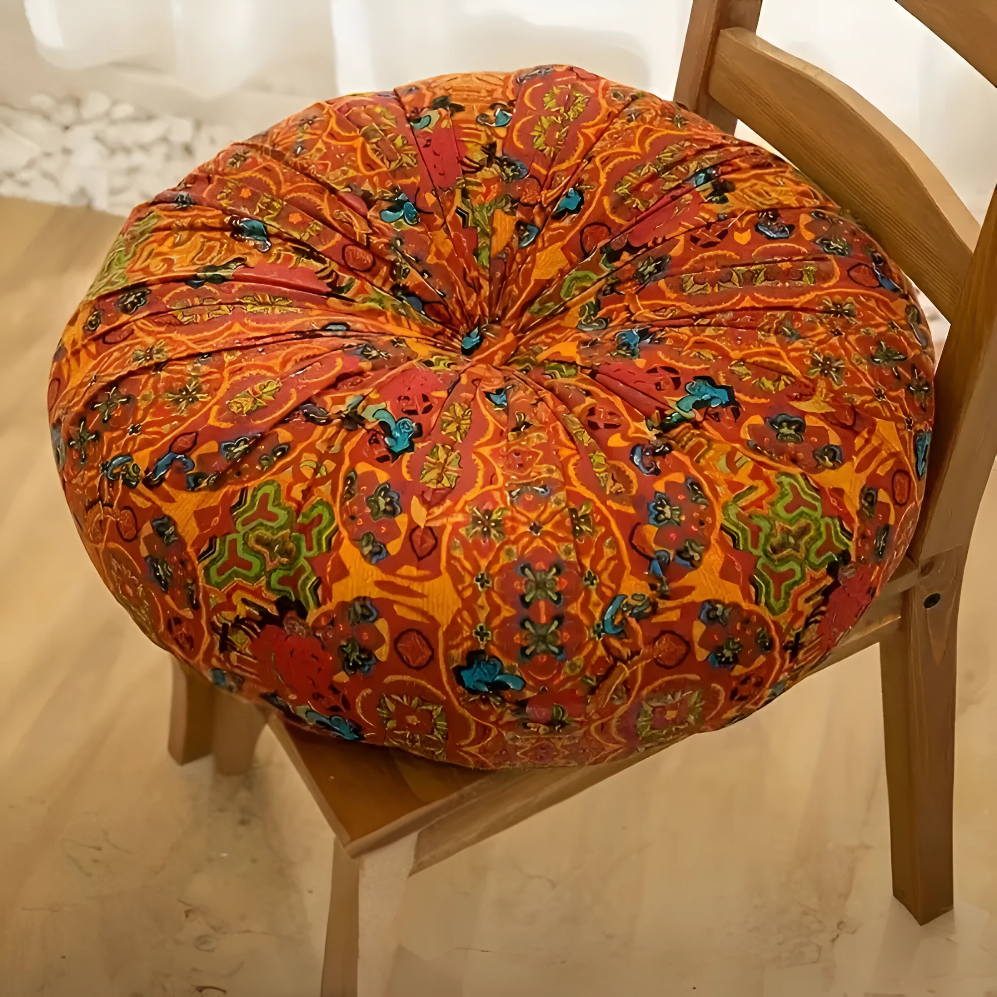 Bohemian Embroidered Floor Cushion by Casa & Beyond