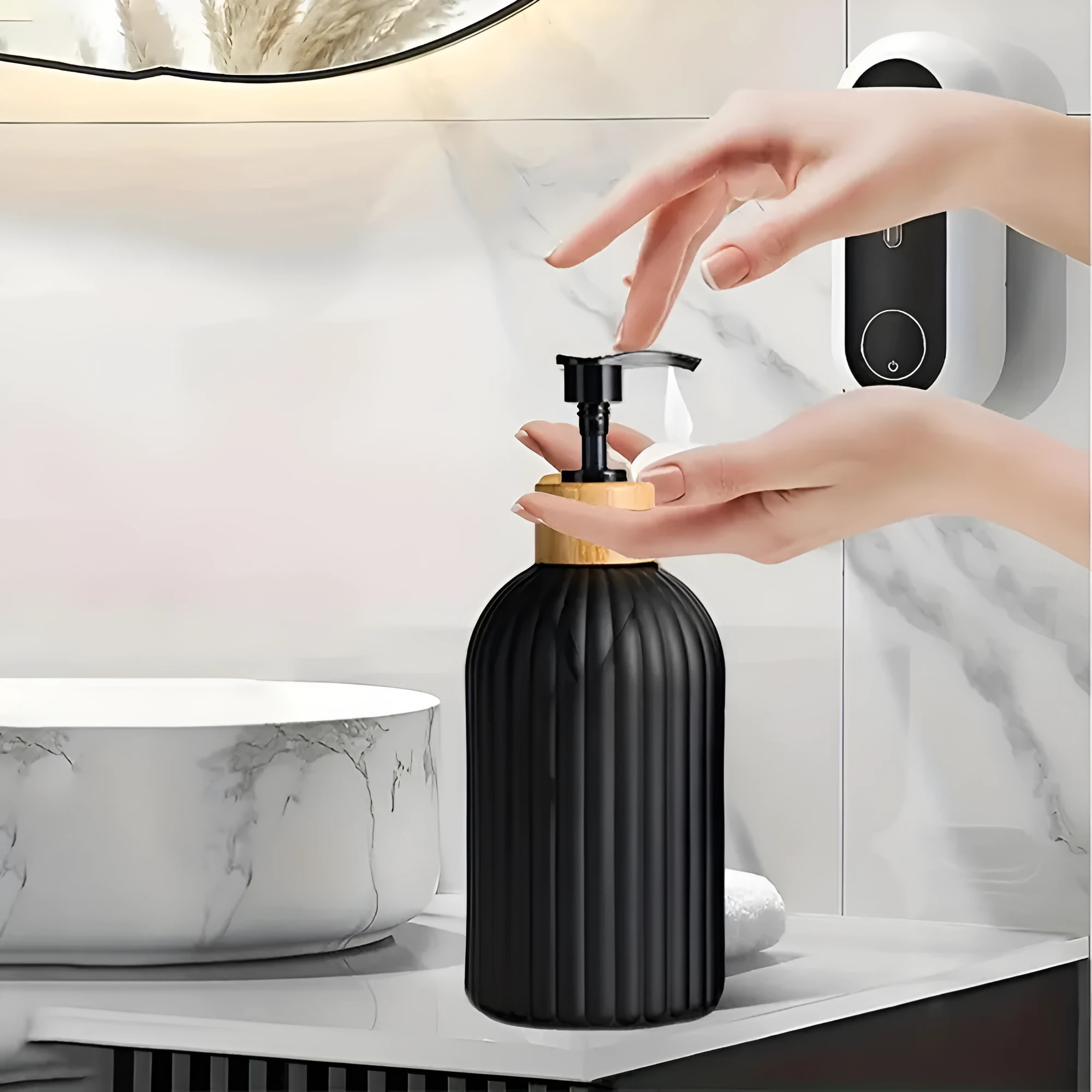 Minimalist Bamboo Pump Soap Dispenser by Casa & Beyond