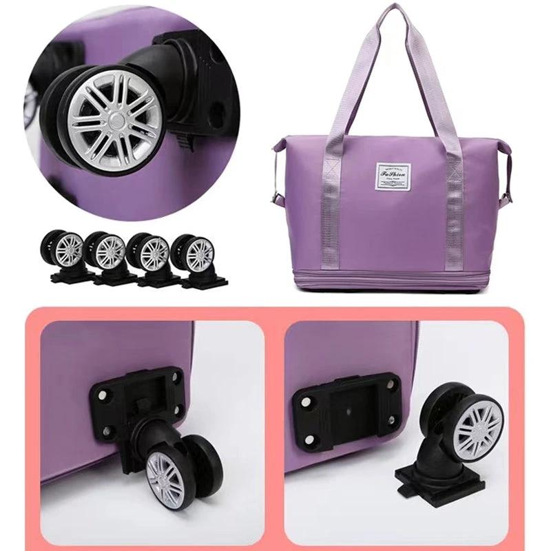 Travel bag with universal wheels by Bowlift