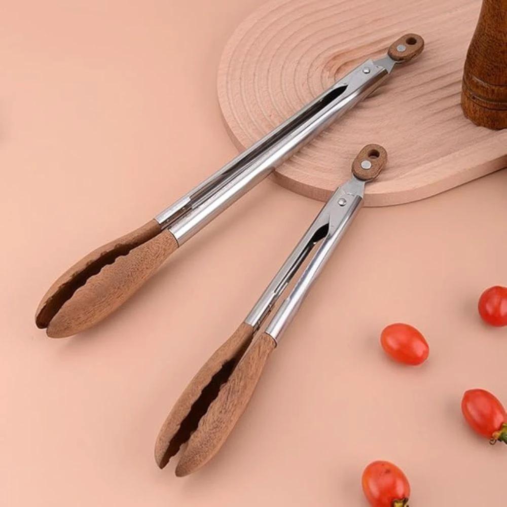 Heritage Wood & Steel Tongs | Set of 2 by Casa & Beyond