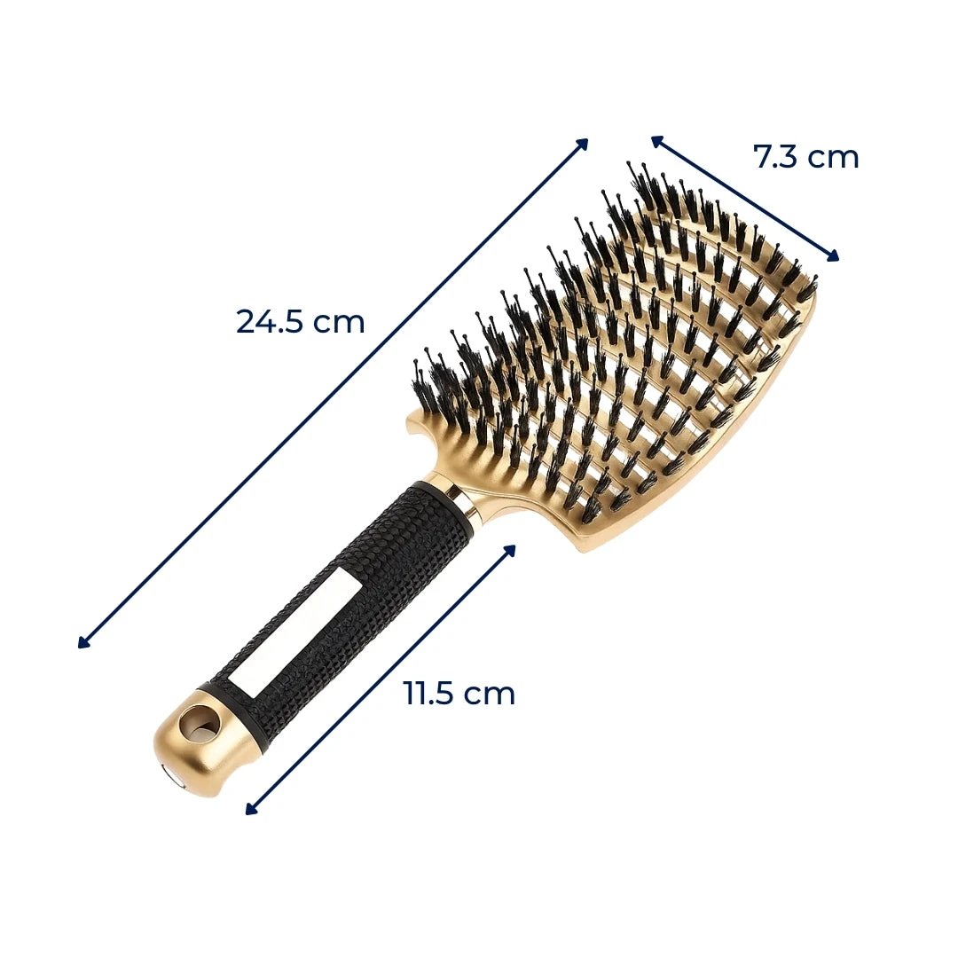 Quick Knot‑Free Detangling – Nylon Bristles with Scalp Massage Tips – For Thick or Curly Hair Bowlift by Bowlift