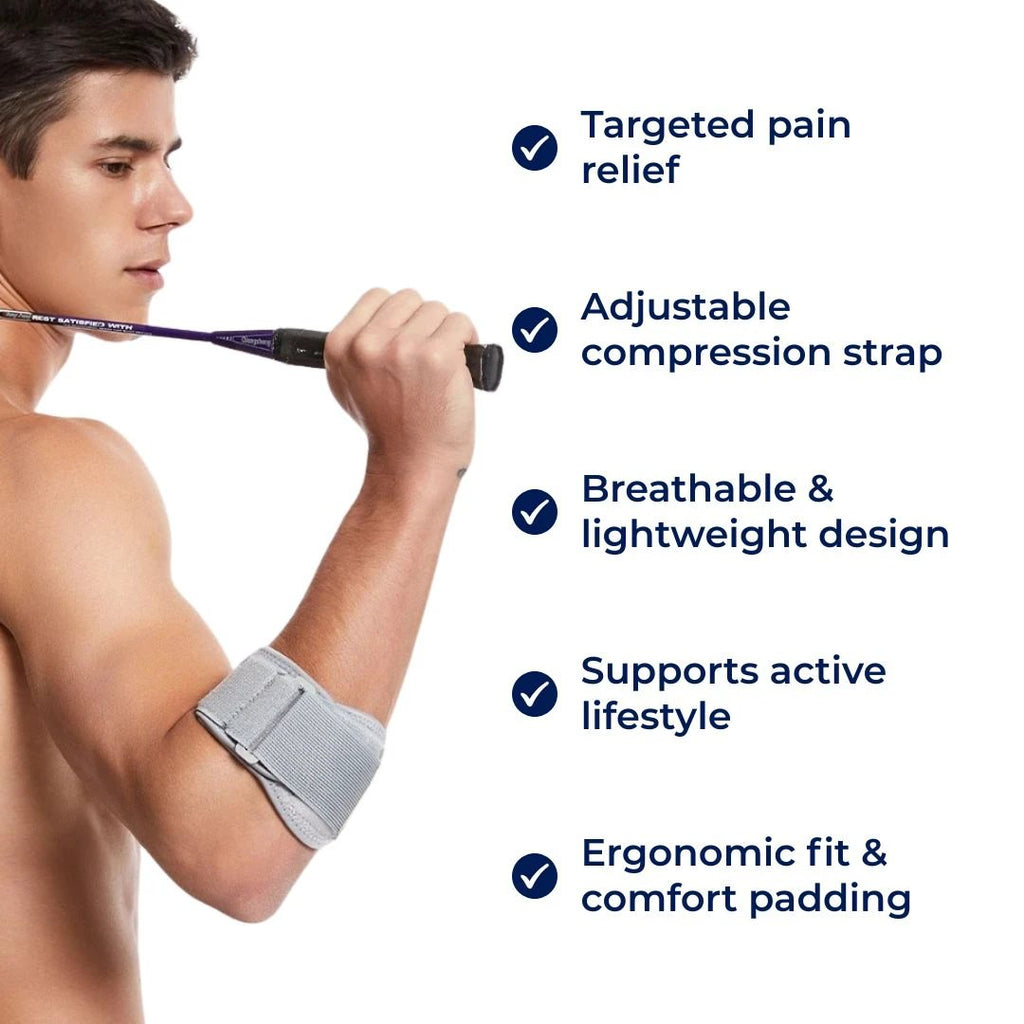 ElbowEase | Tennis Elbow Strap – Adjustable Compression – Breathable Lightweight Design – Sports & Work Support Bowlift by Bowlift