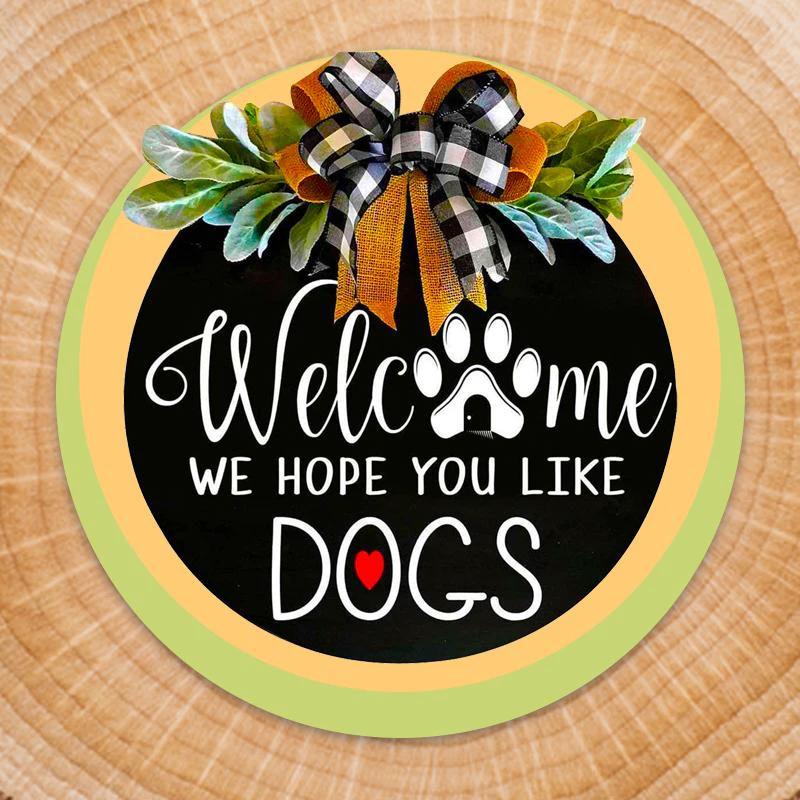 Wood Welcome Sign with Animals by Bowlift