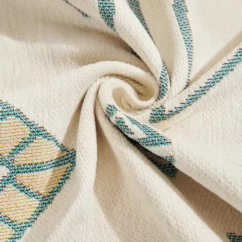 Meringue Chenille Geometry Sofa Cover by Casa & Beyond