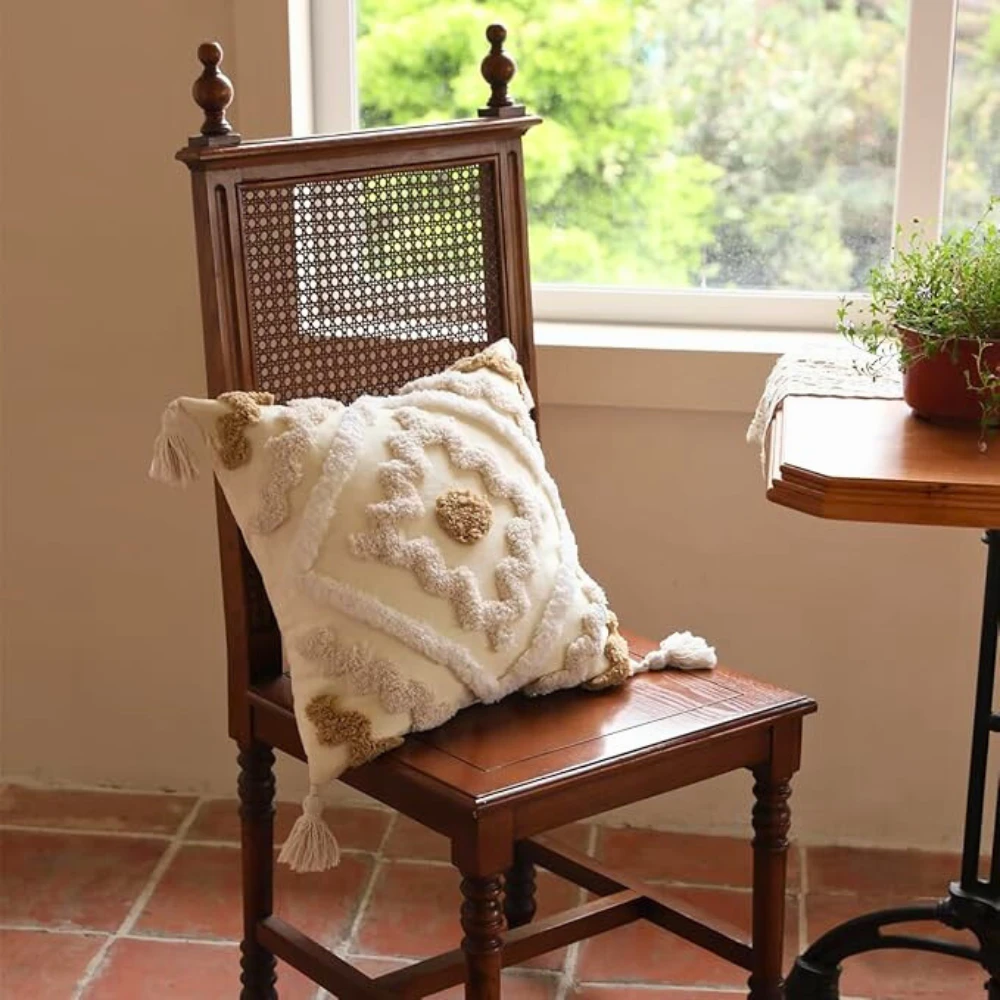Bohemian Bliss Tufted Pillow Cover by Casa & Beyond