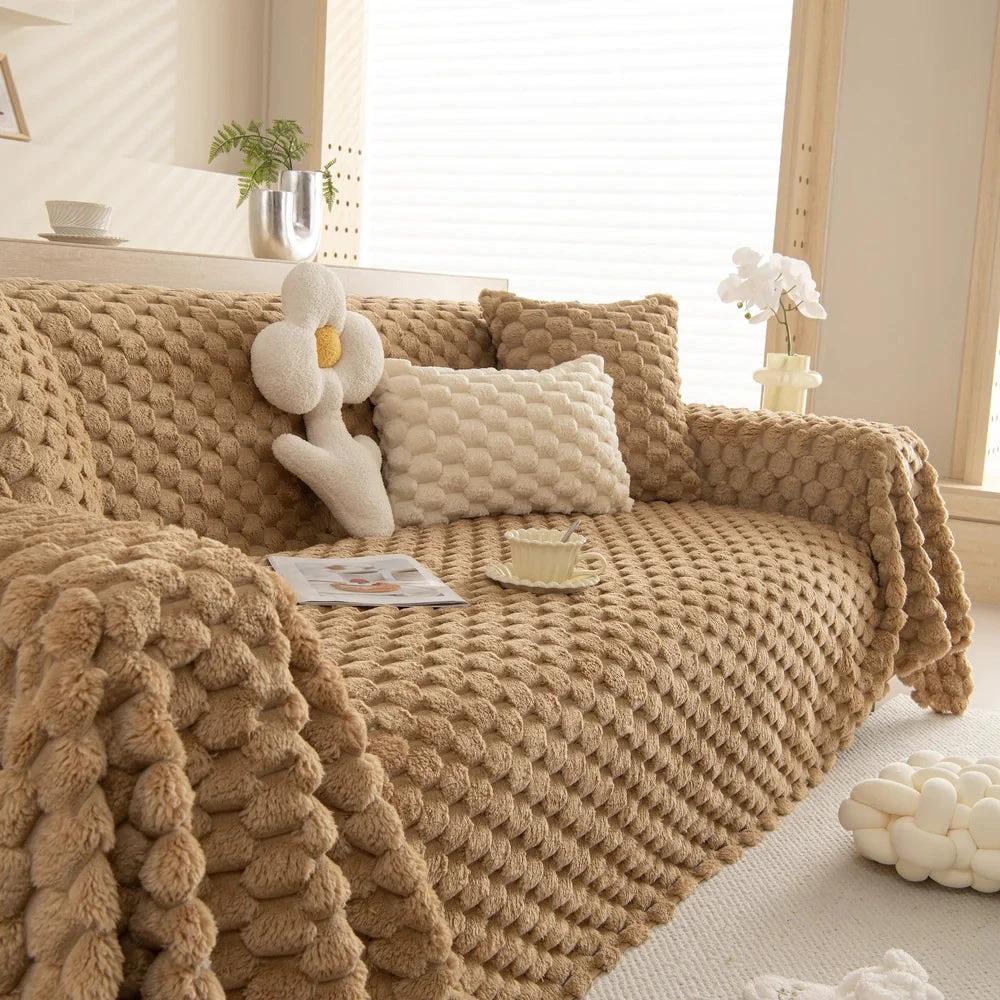 Tufted Rabbit Faux Sofa Cover by Casa & Beyond