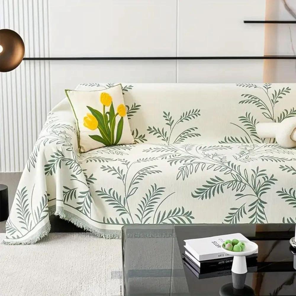Nature's Embrace Chenille Sofa Cover by Casa & Beyond