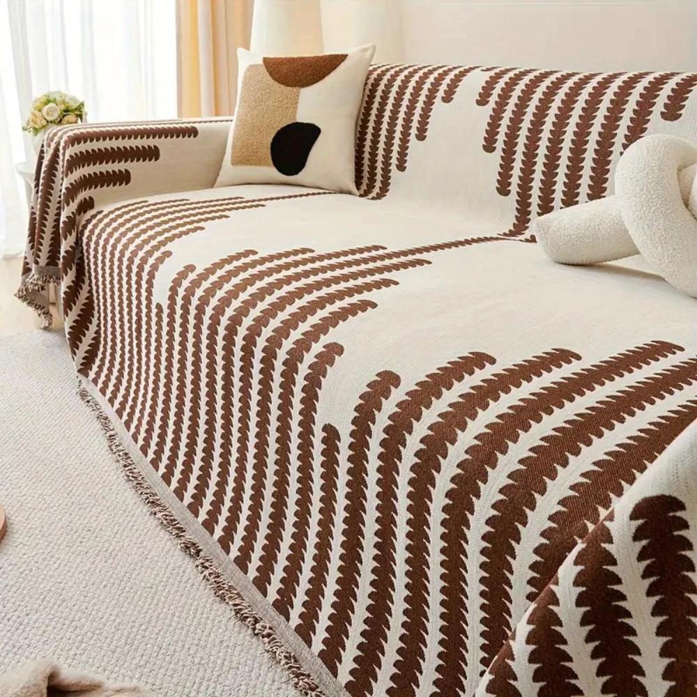 Modern Monochrome Fern Sofa Cover by Casa & Beyond