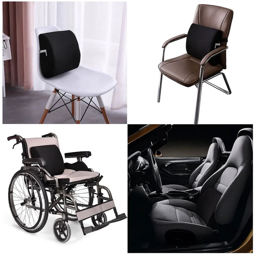 DriveEase | Car Lumbar Support Cushion – Memory Foam Relief – Breathable Mesh – Ideal for Commute & Long Drives Bowlift by Bowlift