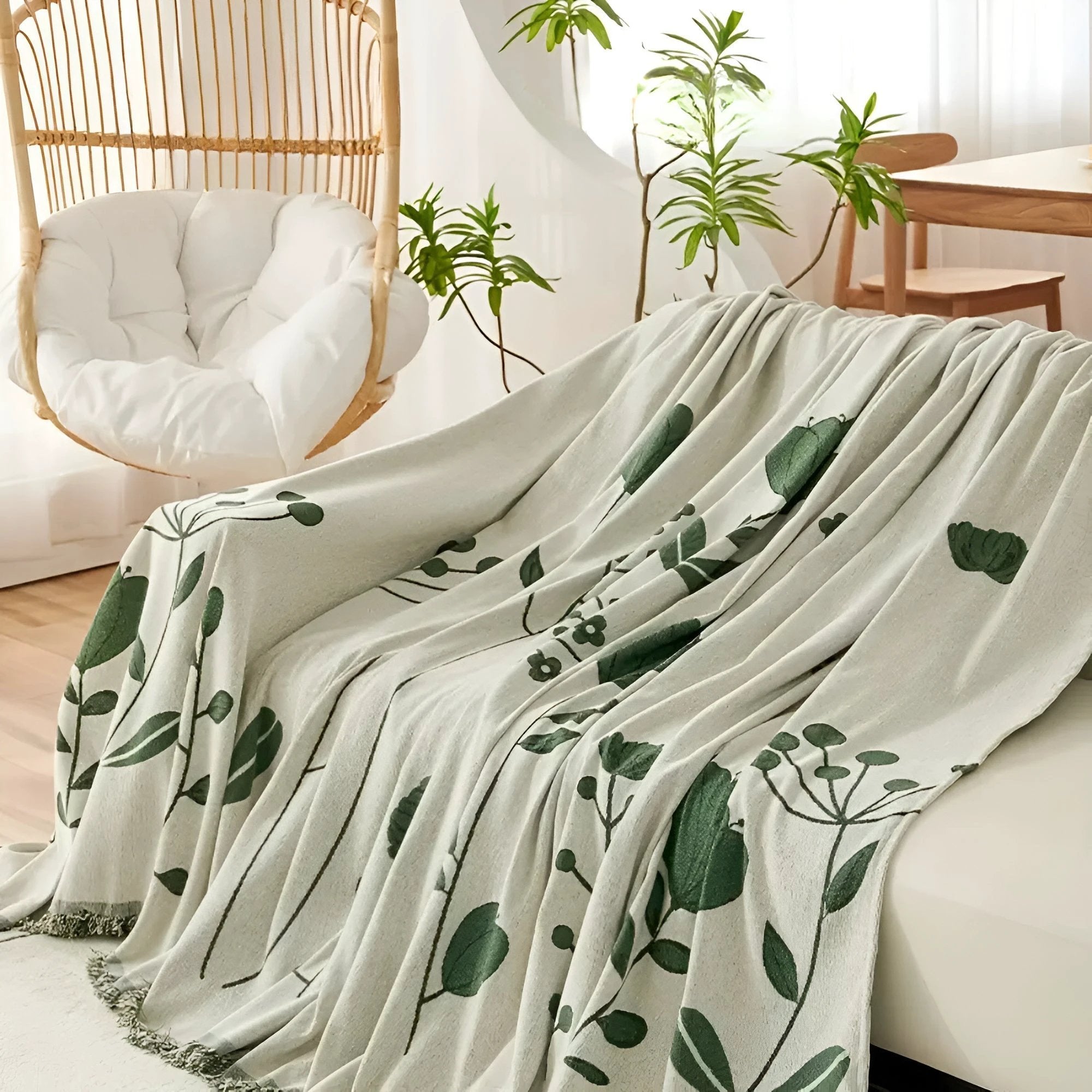 Modern Bloom Reversible Sofa Cover by Casa & Beyond