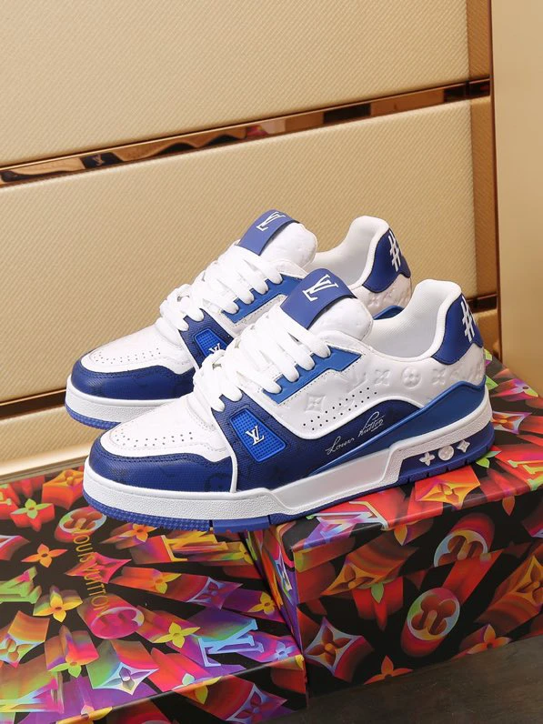 Luxury Trainer Sneakers Shoes #54 Signature Blue and White by Air Jordan