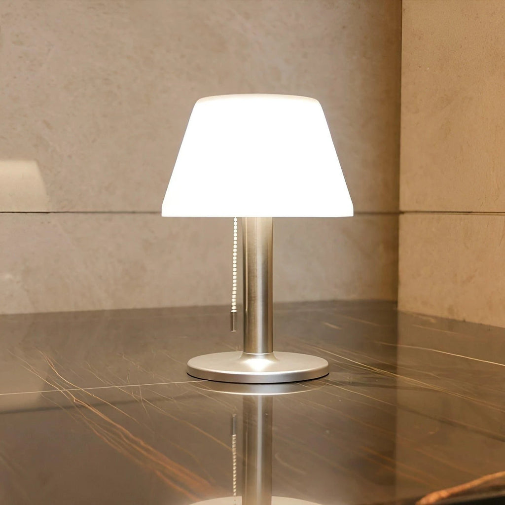 Elegant solid table lamp for outdoor charm Bowlift by Bowlift