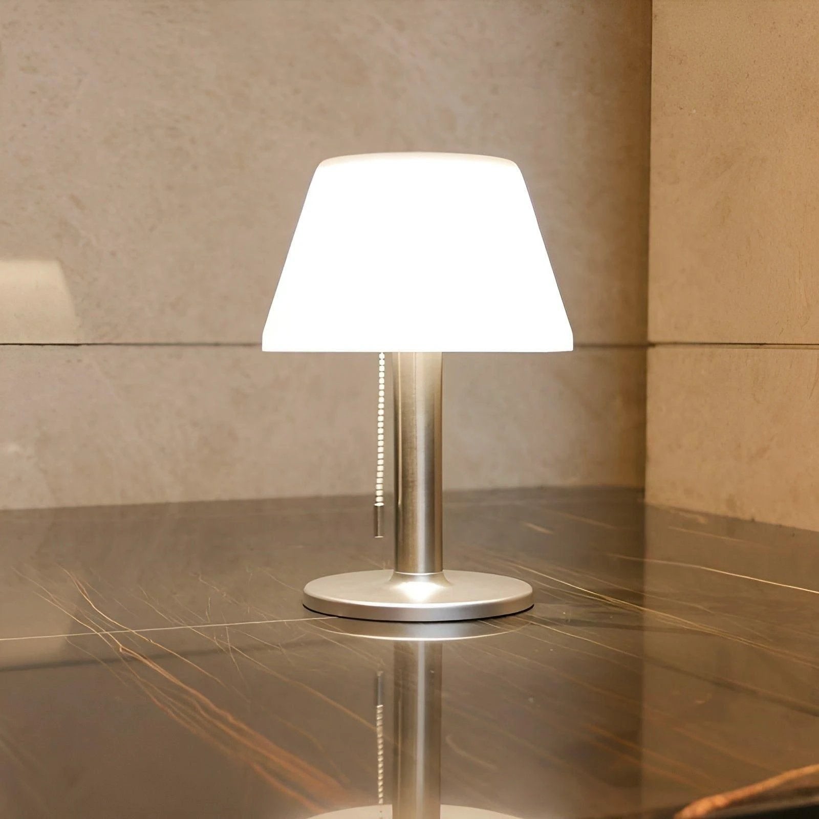 Elegant solid table lamp for outdoor charm Bowlift by Bowlift