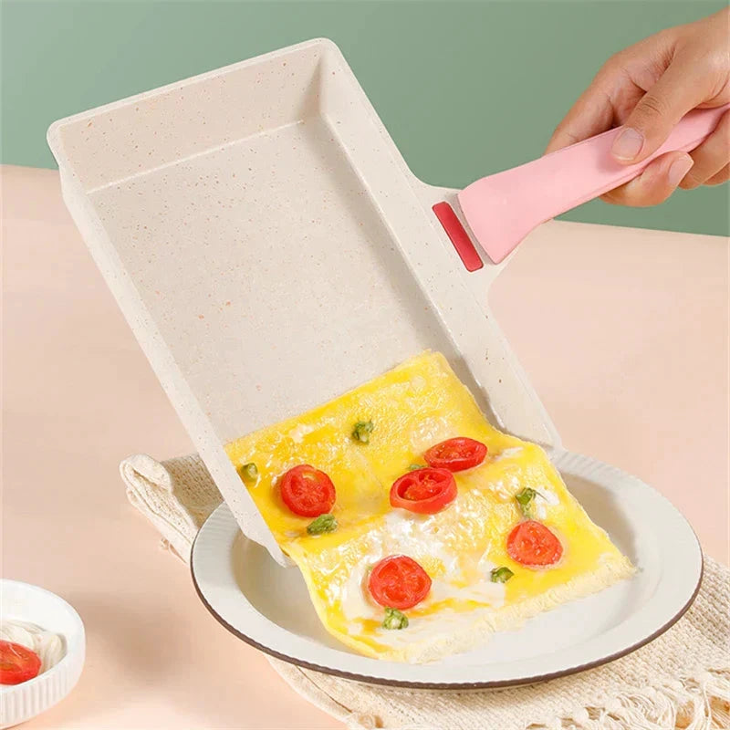 8" Aluminum Square Non Stick Frying Pan Mini Pancake Kitchen Cookware by Bowlift